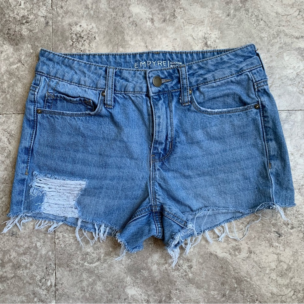 Empyre Blue Distressed Denim Women's Shorts